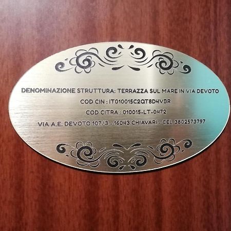 Terrazza Sul Mare In Via Devoto Apartman Chiavari Kültér fotó